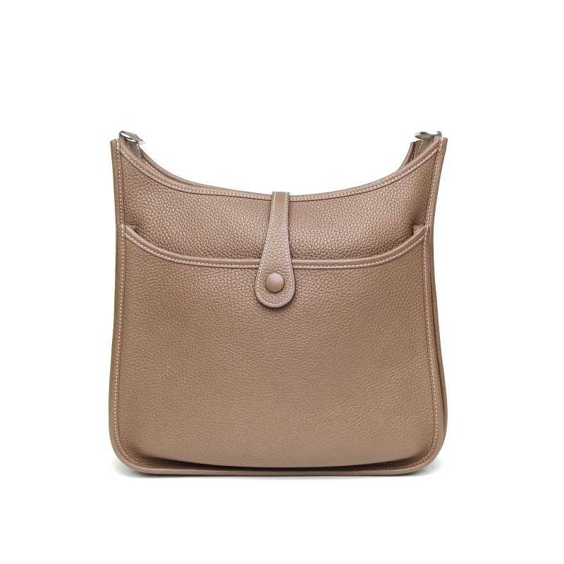 HERMES Evelyne小號29大象灰TC皮U刻銀扣肩背包-2