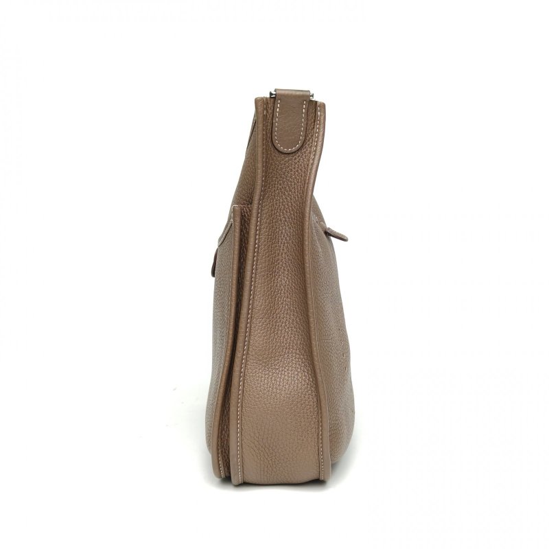 HERMES Evelyne小號29大象灰TC皮U刻銀扣肩背包-3