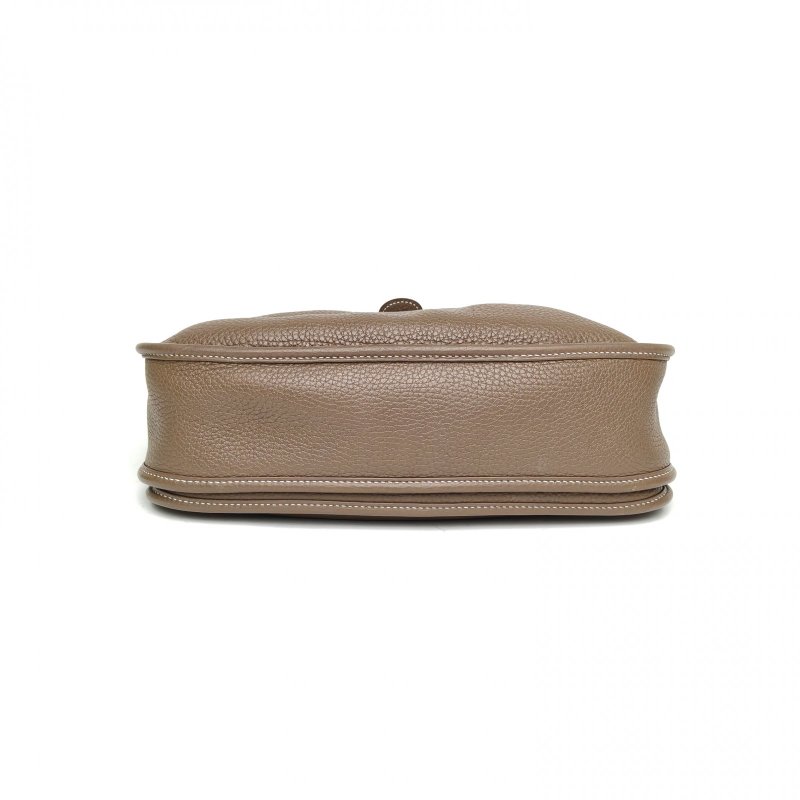 HERMES Evelyne小號29大象灰TC皮U刻銀扣肩背包-4