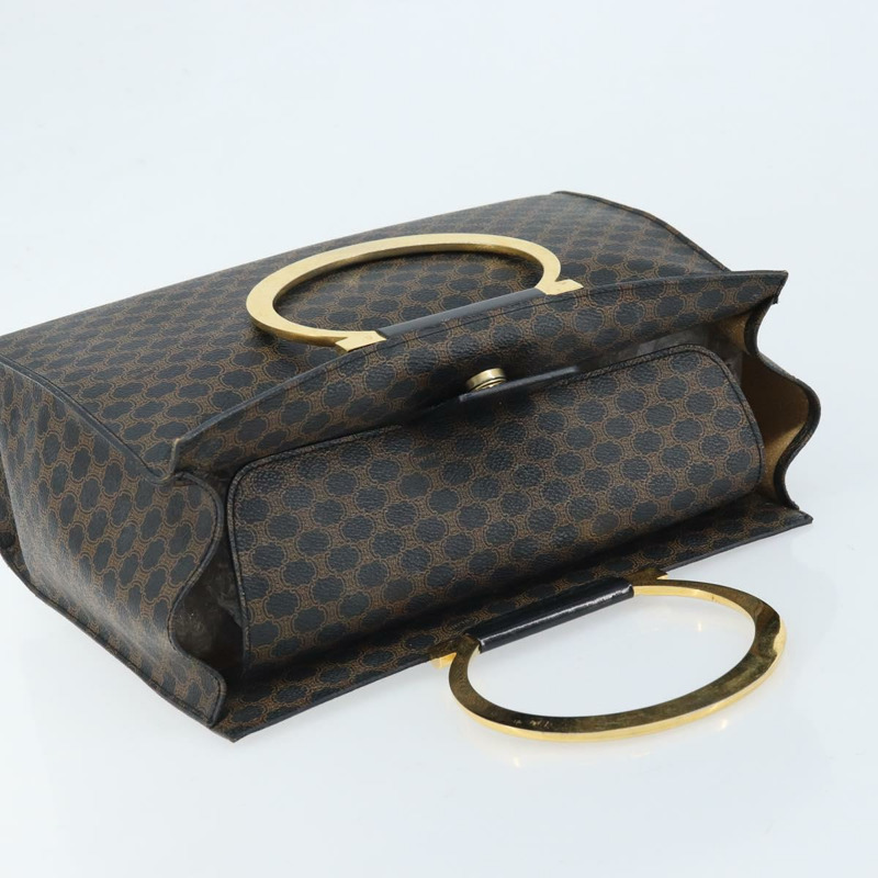 【日本直送】CELINE Macadam帆布手提包 PVC皮革 黑色金色 正品 LNZ872A-5