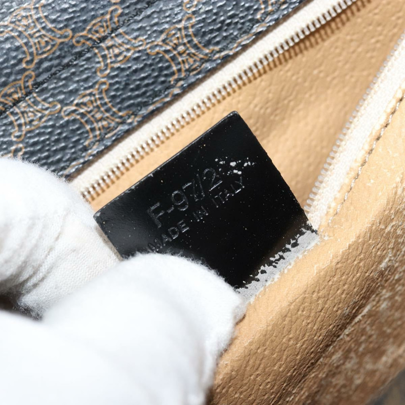 【日本直送】CELINE Macadam帆布手提包 PVC皮革 黑色金色 正品 LNZ872A-11