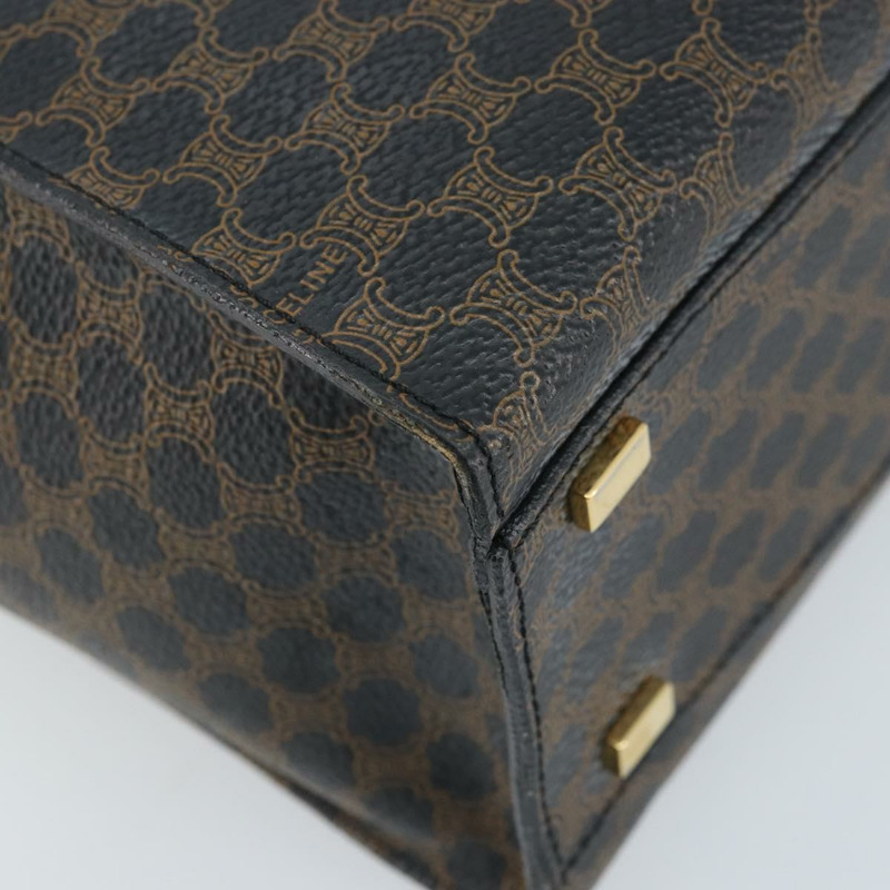 【日本直送】CELINE Macadam帆布手提包 PVC皮革 黑色金色 正品 LNZ872A-13