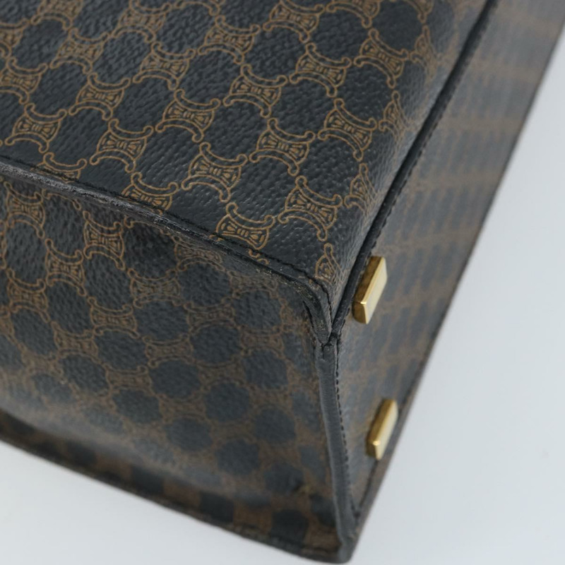 【日本直送】CELINE Macadam帆布手提包 PVC皮革 黑色金色 正品 LNZ872A-15