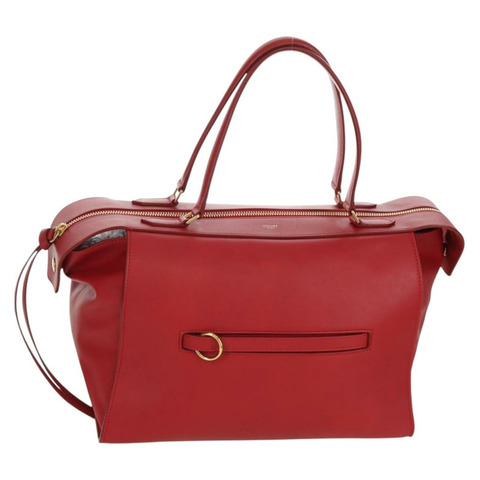 CELINE 小號戒指包手提包 皮革 金紅色 正品 gh1913V