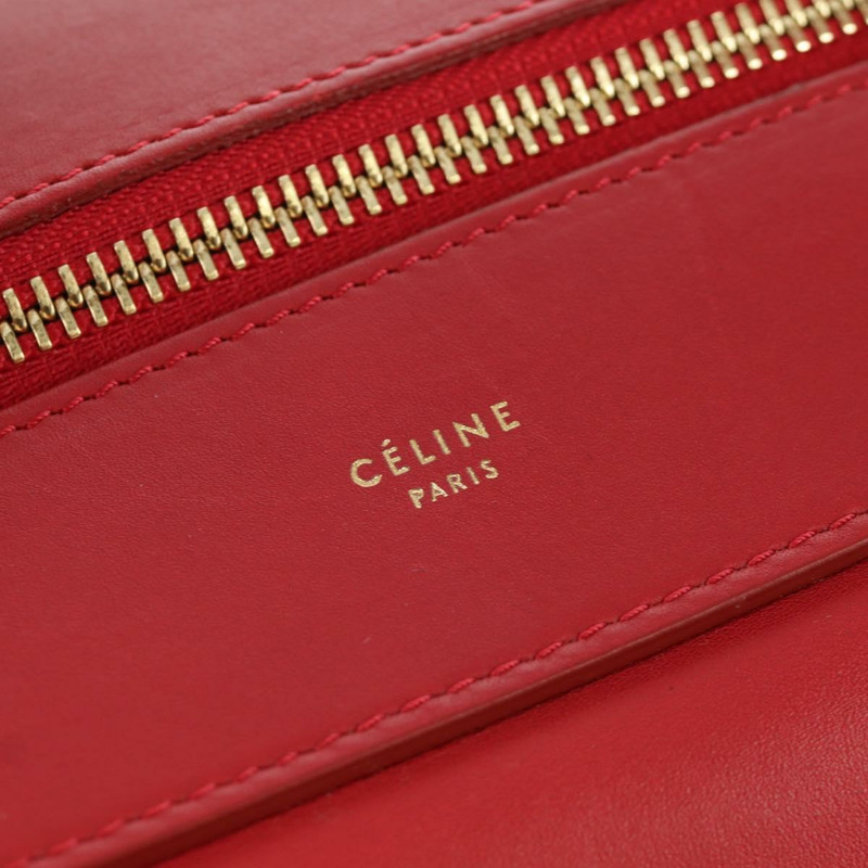 【日本直送】CELINE 小號戒指包手提包 皮革 金紅色 正品 gh1913V-16