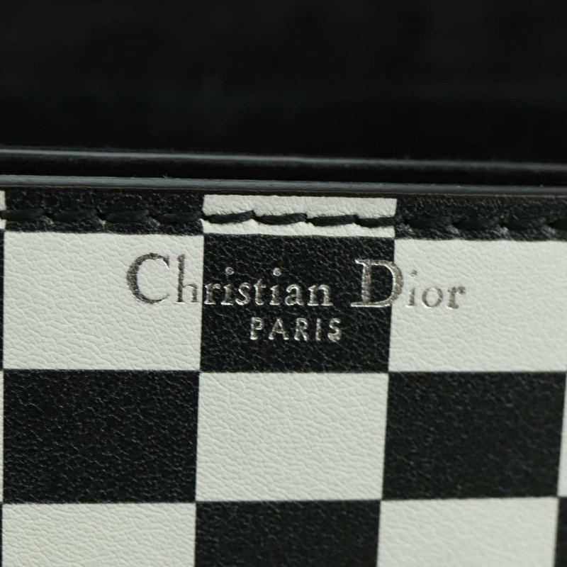 【日本直送】Christian Dior Evolution翻蓋單肩背包，黑色/白色真皮，正品，貨號gh1972M-20