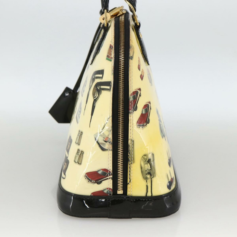 【日本直送】路易威登 Vernis 貼紙印花 Alma PM 手提包 白色 M50466 LV 正品 YKZ565-3