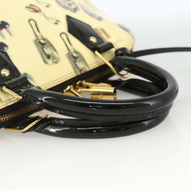 【日本直送】路易威登 Vernis 貼紙印花 Alma PM 手提包 白色 M50466 LV 正品 YKZ565-6