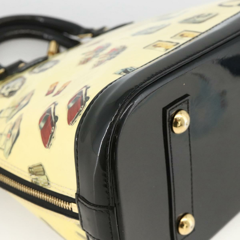 【日本直送】路易威登 Vernis 貼紙印花 Alma PM 手提包 白色 M50466 LV 正品 YKZ565-14