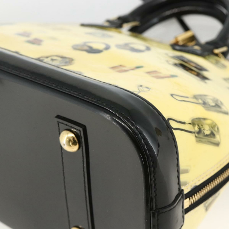 【日本直送】路易威登 Vernis 貼紙印花 Alma PM 手提包 白色 M50466 LV 正品 YKZ565-15