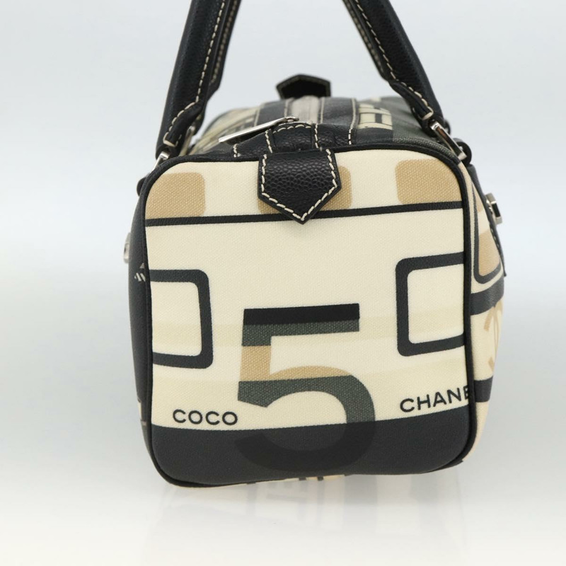 【日本直送】香奈兒 (CHANEL) 火車手提包 PVC 米色 銀色 CC 正品 YKZ558SAV-2