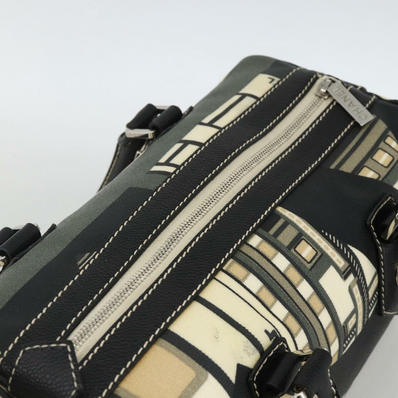 【日本直送】香奈兒 (CHANEL) 火車手提包 PVC 米色 銀色 CC 正品 YKZ558SAV-5