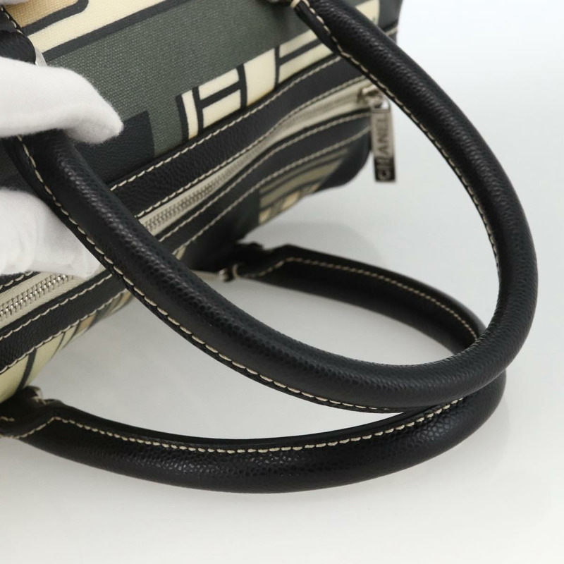 【日本直送】香奈兒 (CHANEL) 火車手提包 PVC 米色 銀色 CC 正品 YKZ558SAV-6