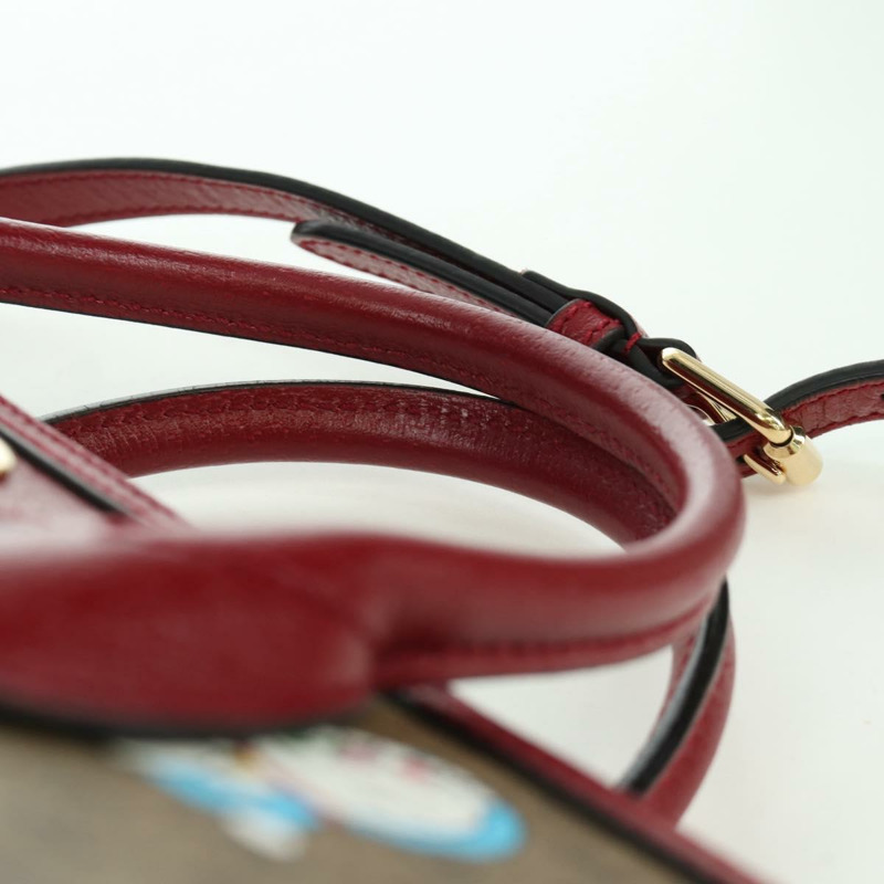 【日本直送】GUCCI GUCCI × Doraemon Micro GG Supreme Bag PVC 2way Beige 653952 Auth YKZ557SAM-13