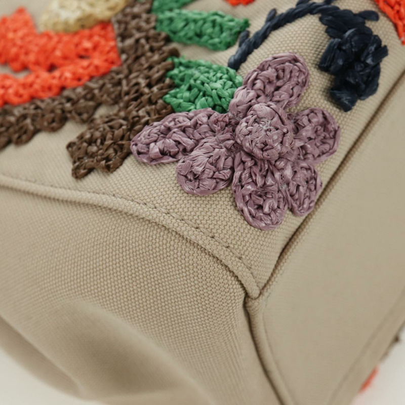 【日本直送】Miu Miu 竹節手提包帆布兩用包米色金色正品 YKZ585SAM-17