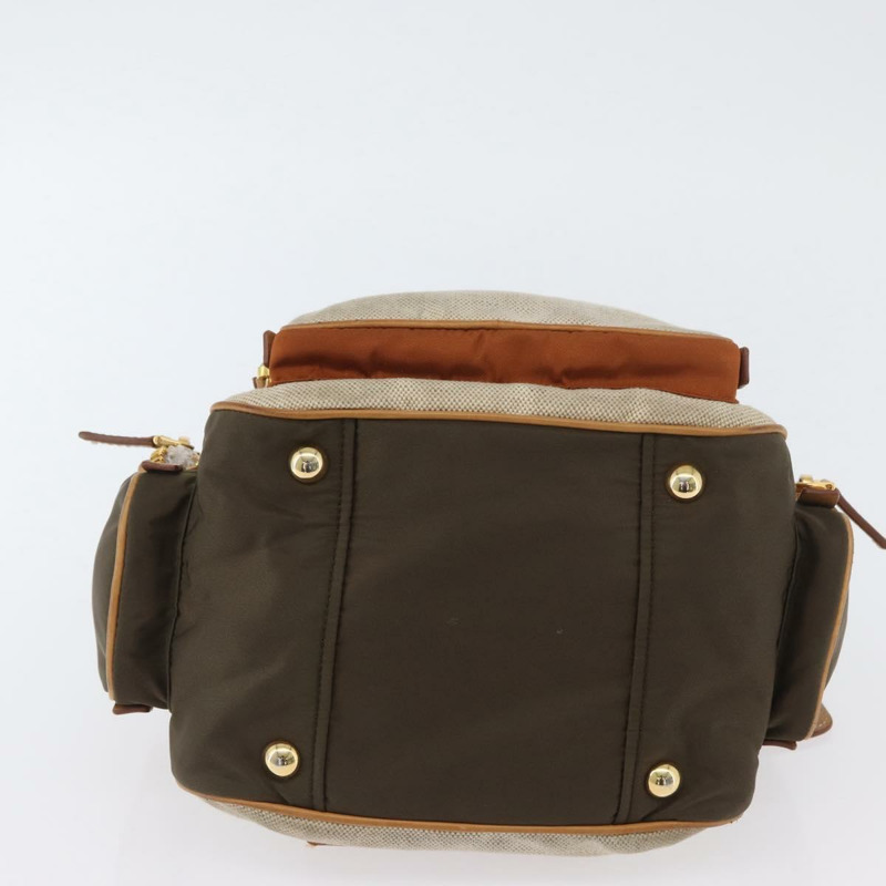 【日本直送】PRADA 手袋 帆布 金色 米色 正品 YKZ552A-4