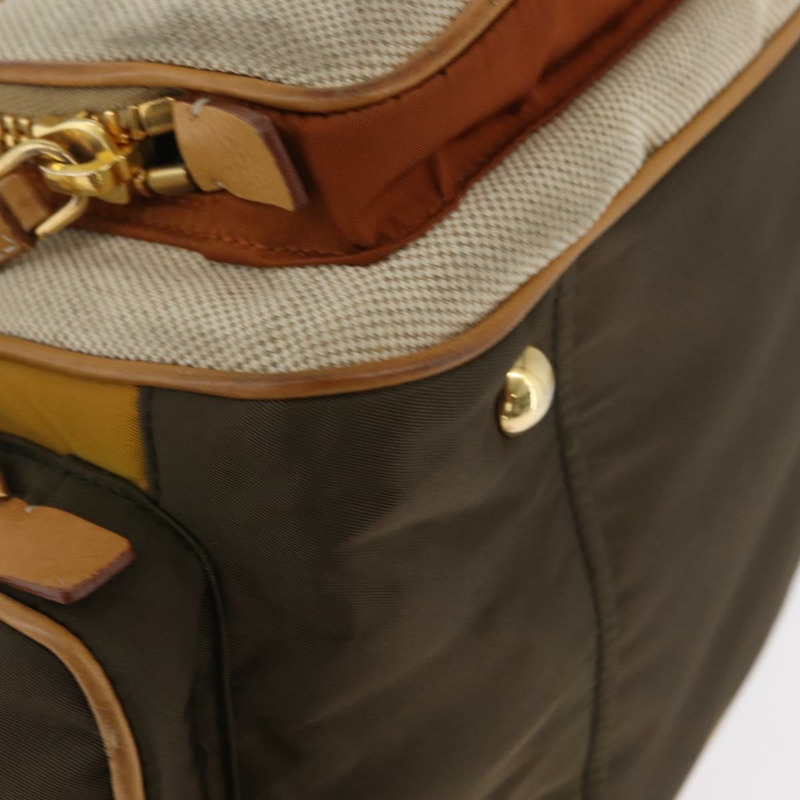 【日本直送】PRADA 手袋 帆布 金色 米色 正品 YKZ552A-7