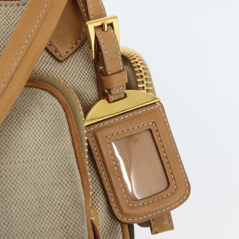 【日本直送】PRADA 手袋 帆布 金色 米色 正品 YKZ552A-8