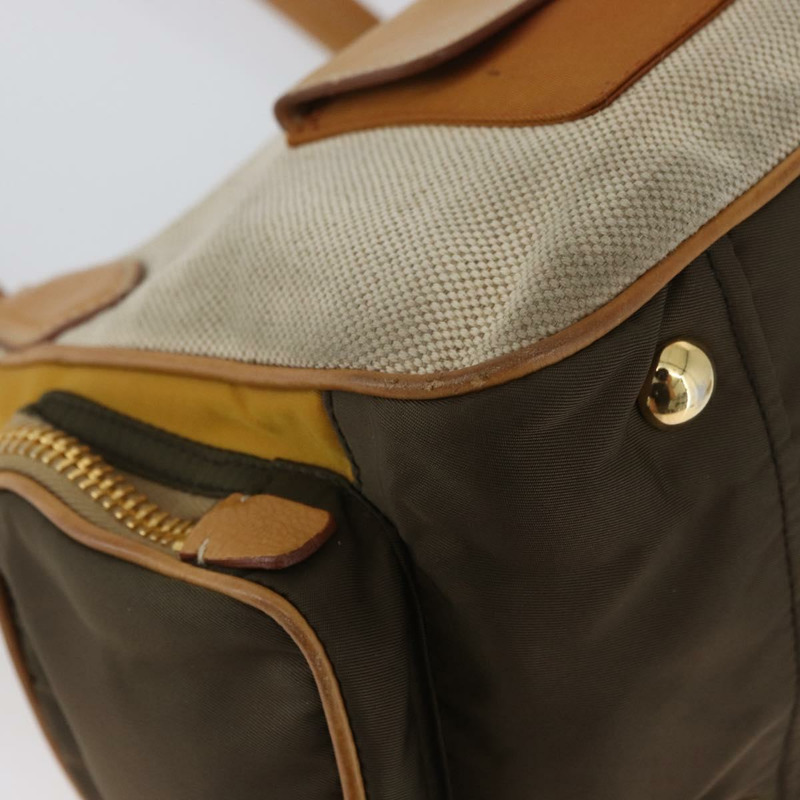 【日本直送】PRADA 手袋 帆布 金色 米色 正品 YKZ552A-15