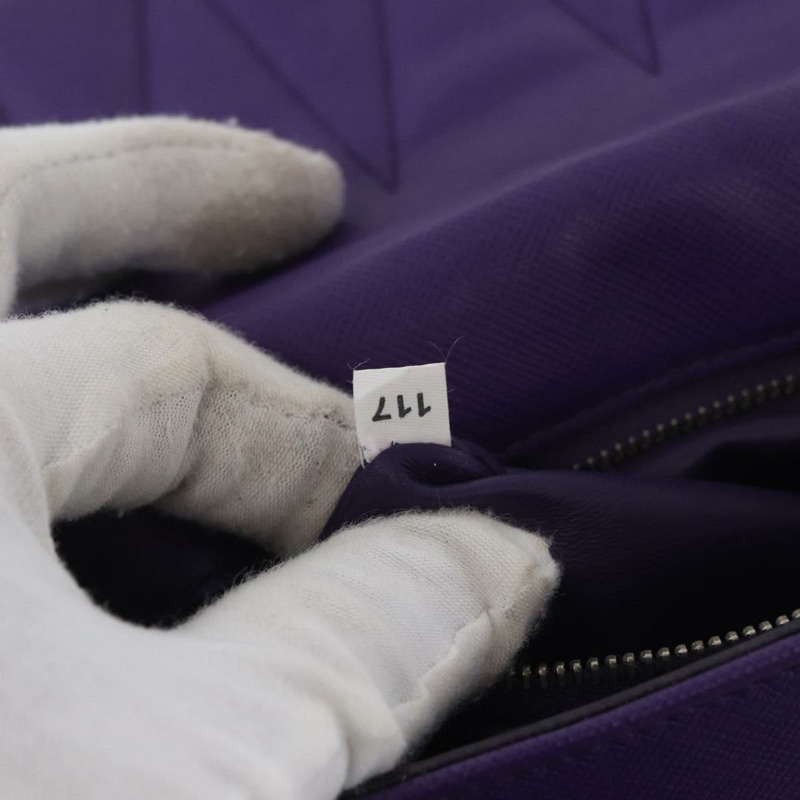 【日本直送】PRADA 鏈條單肩包 Safiano 皮革 紫色 銀色 正品 ka3343A-10