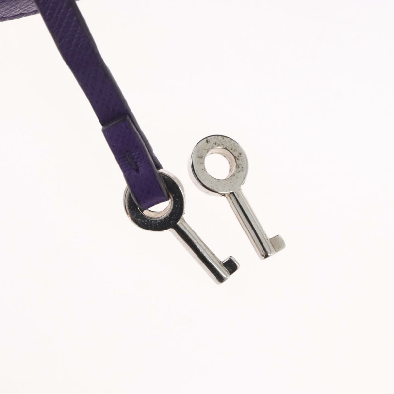 【日本直送】PRADA 鏈條單肩包 Safiano 皮革 紫色 銀色 正品 ka3343A-11