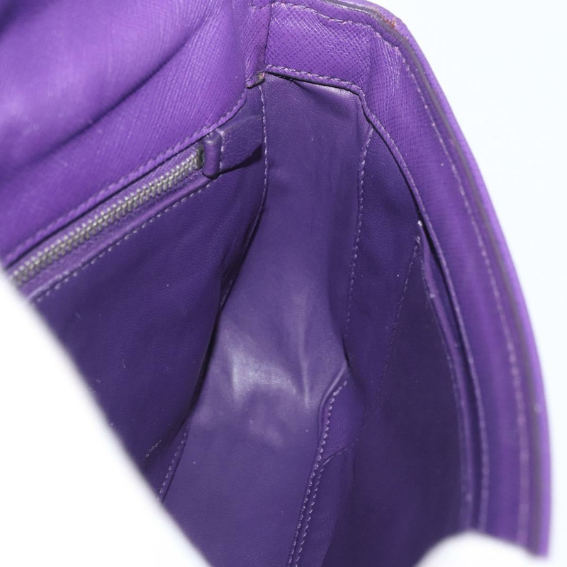 【日本直送】PRADA 鏈條單肩包 Safiano 皮革 紫色 銀色 正品 ka3343A-20