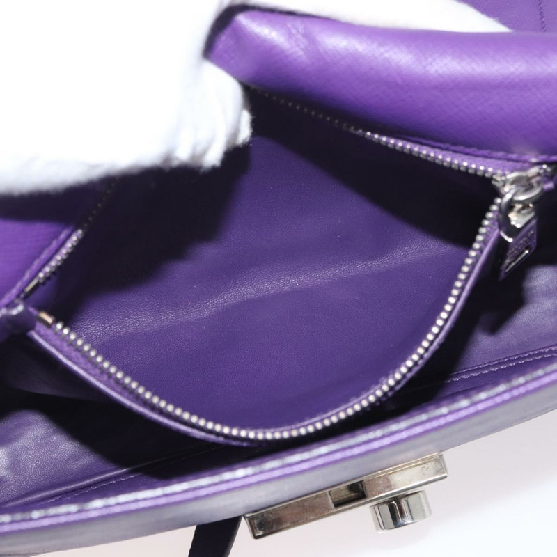 【日本直送】PRADA 鏈條單肩包 Safiano 皮革 紫色 銀色 正品 ka3343A-23