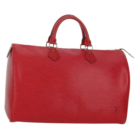 路易威登 Epi Speedy 35 手提包 卡斯蒂利亞紅 M42997 LV 正品 YKZ570V