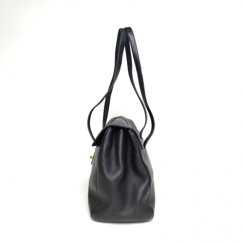 CELINE Soft16大號38黑色牛皮肩背包-1