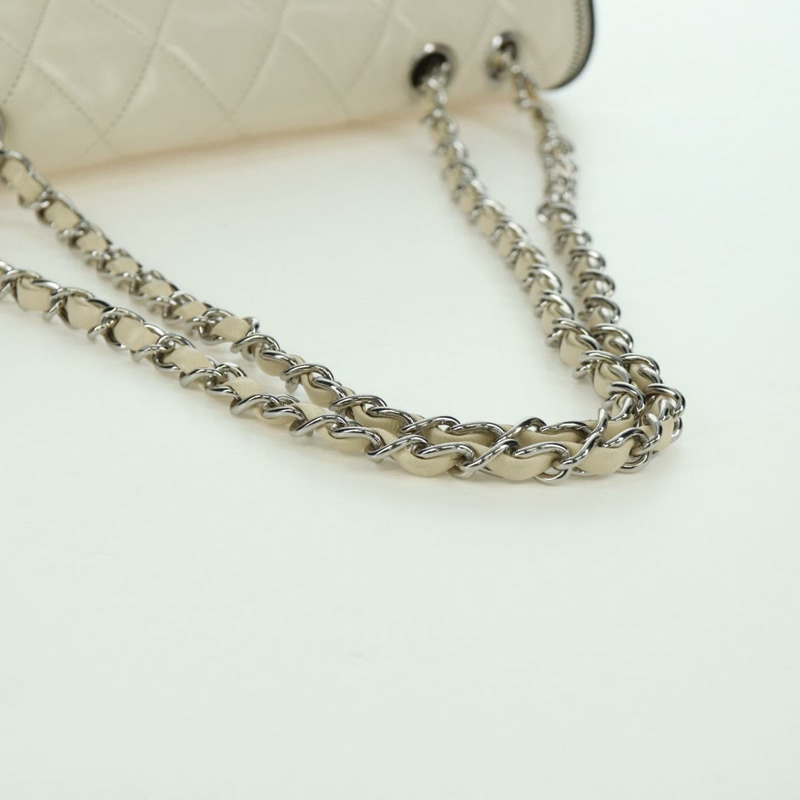 【日本直送】香奈兒 Chain Matelasse 2.55 單肩包，羊皮材質，象牙色，CC 標誌，正品 YKZ599SAV-6