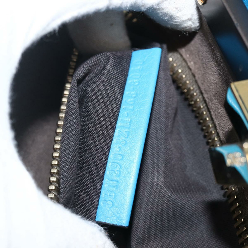 【日本直送】FENDI Peek A Boo 手提包 皮革 2way 藍色金色 Auth ka3444M-11