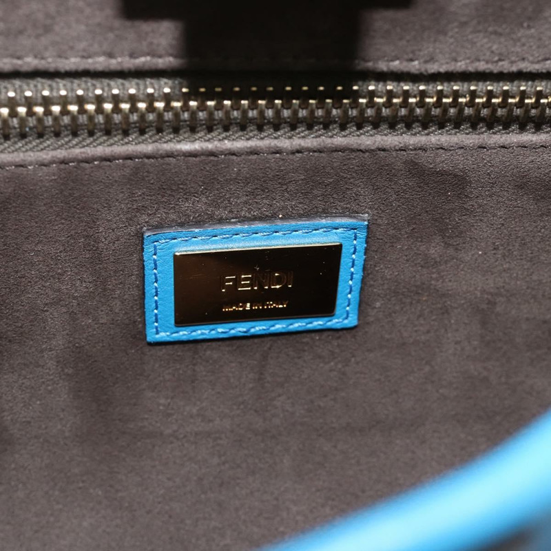 【日本直送】FENDI Peek A Boo 手提包 皮革 2way 藍色金色 Auth ka3444M-18