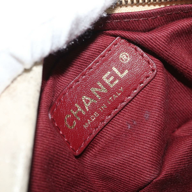 【日本直送】香奈兒 (CHANEL) 絎縫鏈條單背包 香檳金 CC 皮革 Auth YKZ577A-17