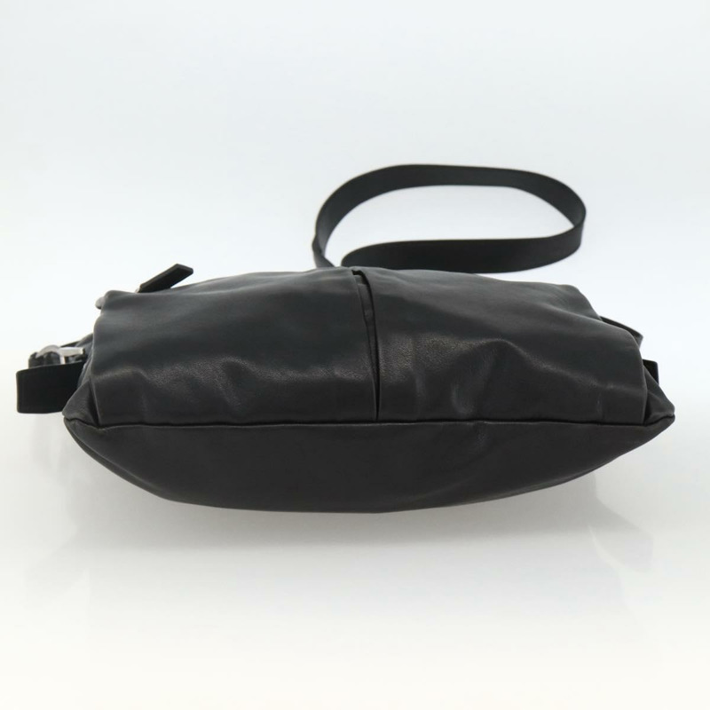 【日本直送】PRADA 黑色銀色皮革肩背包 正品 ka3432A-4