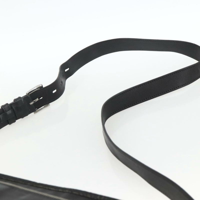 【日本直送】PRADA 黑色銀色皮革肩背包 正品 ka3432A-7