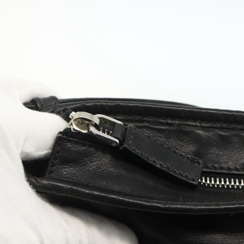 【日本直送】PRADA 黑色銀色皮革肩背包 正品 ka3432A-9