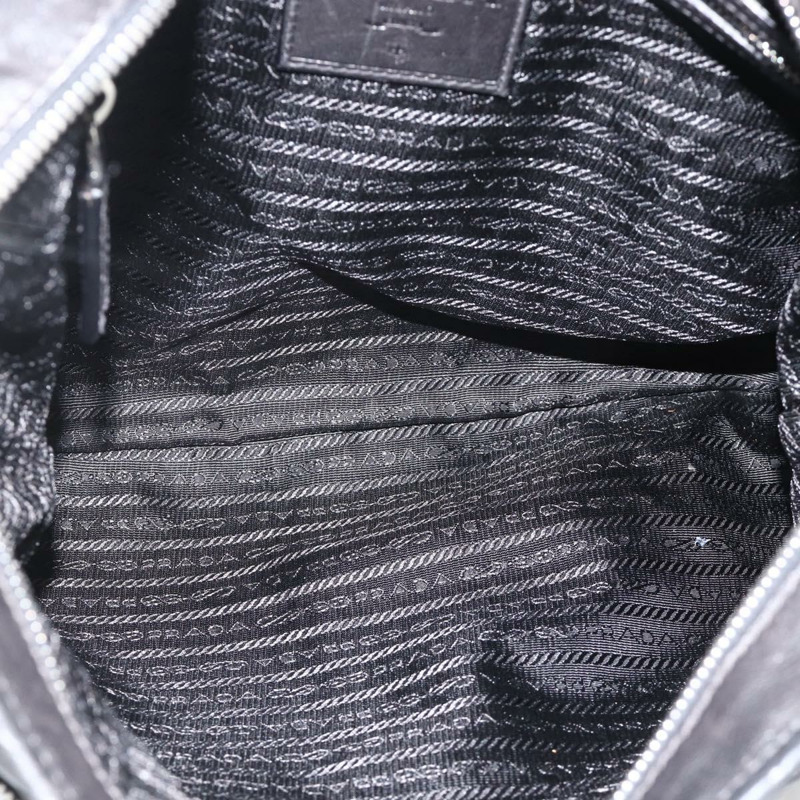 【日本直送】PRADA 黑色銀色皮革肩背包 正品 ka3432A-10