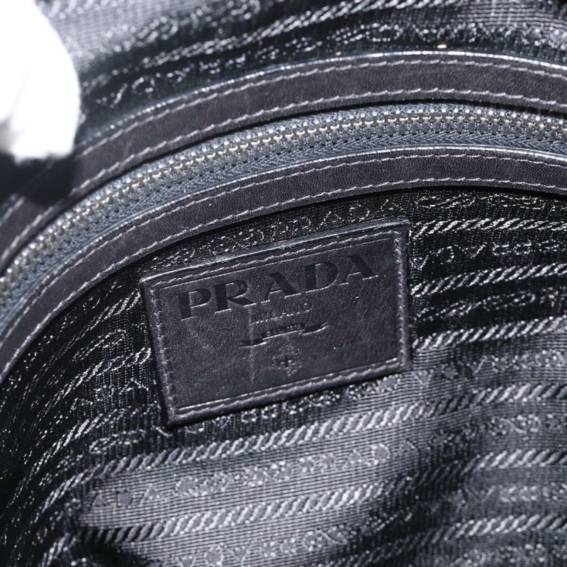 【日本直送】PRADA 黑色銀色皮革肩背包 正品 ka3432A-16