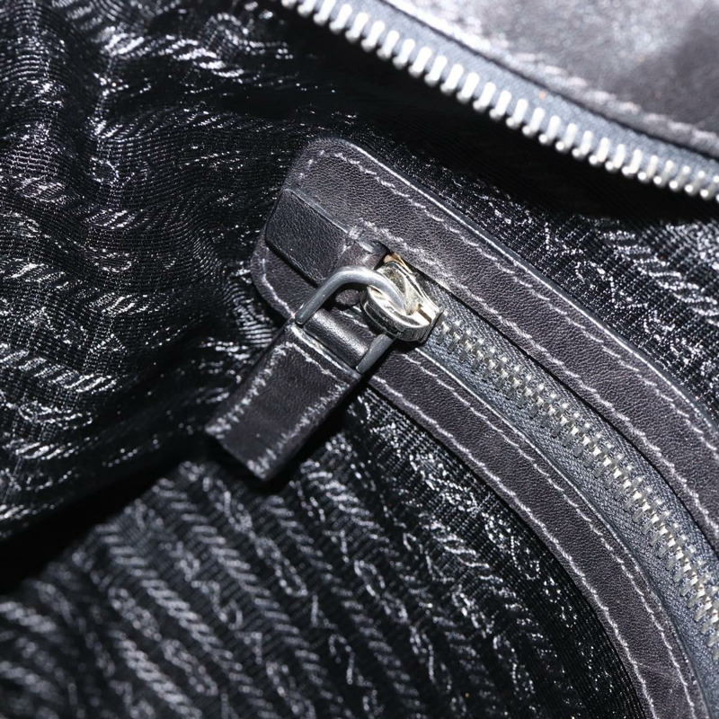【日本直送】PRADA 黑色銀色皮革肩背包 正品 ka3432A-19