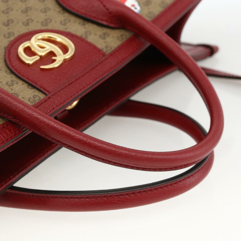 【日本直送】GUCCI GUCCI × Doraemon Micro GG Supreme Bag PVC 2way Beige 653952 Auth ka3262SM-6