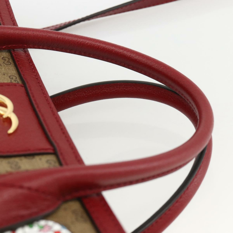 【日本直送】GUCCI GUCCI × Doraemon Micro GG Supreme Bag PVC 2way Beige 653952 Auth ka3262SM-13