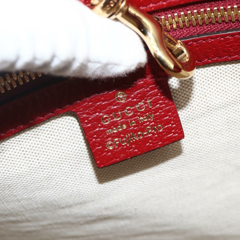 【日本直送】GUCCI GUCCI × Doraemon Micro GG Supreme Bag PVC 2way Beige 653952 Auth ka3262SM-19