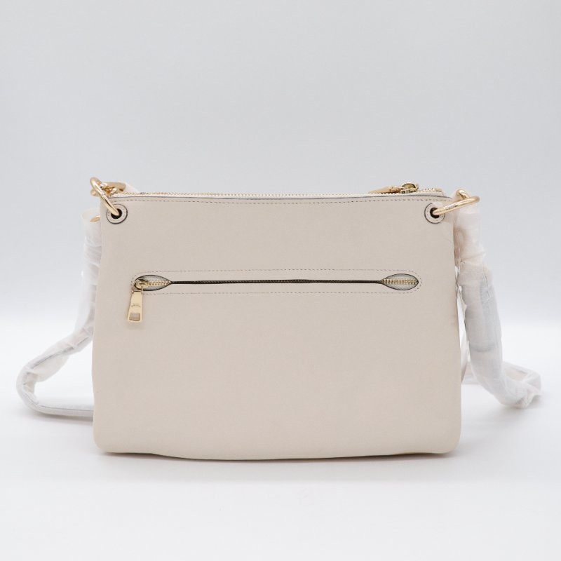 COACH奶白牛皮+蛇皮 斜背包-4