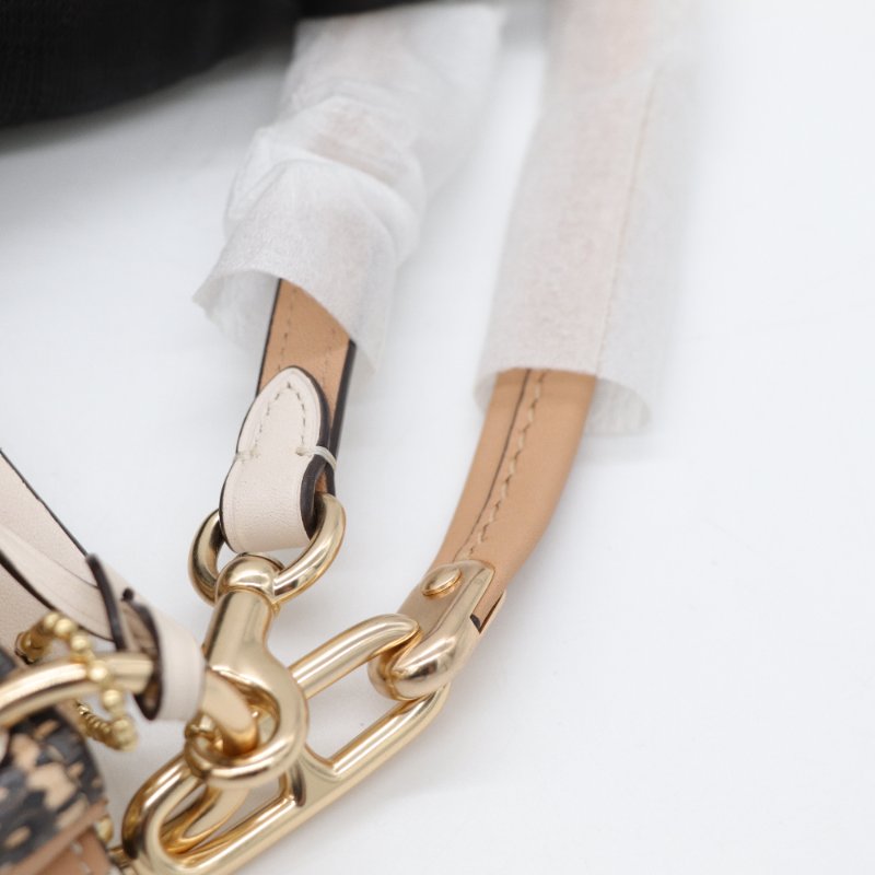 COACH奶白牛皮+蛇皮 斜背包-23