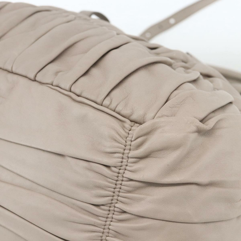 【日本直送】PRADA 納帕皮革手提包 2way 灰色銀色 Auth ka3377V-8