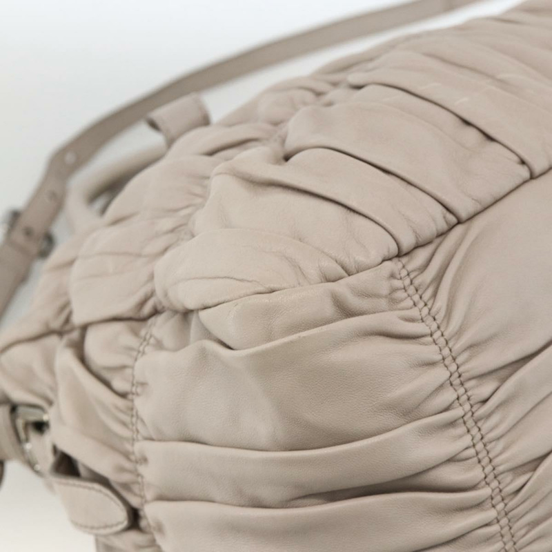 【日本直送】PRADA 納帕皮革手提包 2way 灰色銀色 Auth ka3377V-15