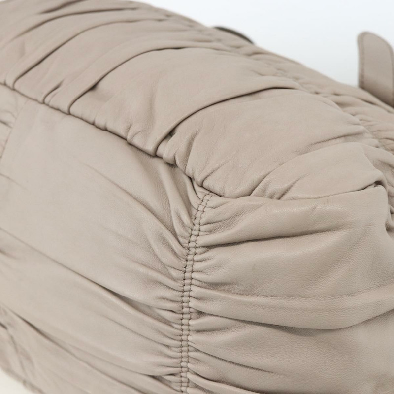 【日本直送】PRADA 納帕皮革手提包 2way 灰色銀色 Auth ka3377V-16