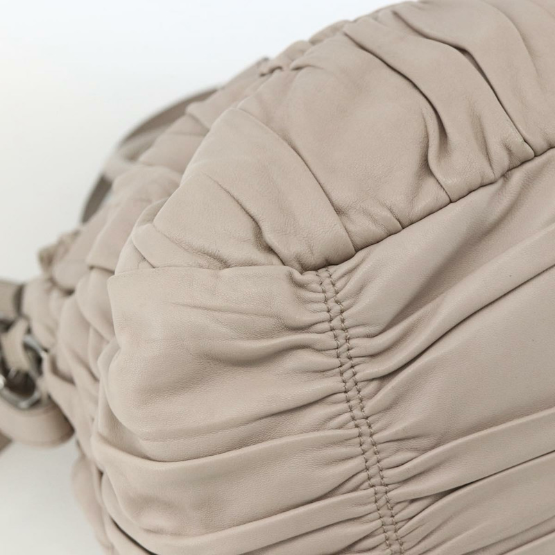 【日本直送】PRADA 納帕皮革手提包 2way 灰色銀色 Auth ka3377V-17