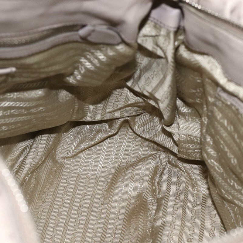 【日本直送】PRADA 納帕皮革手提包 2way 灰色銀色 Auth ka3377V-22