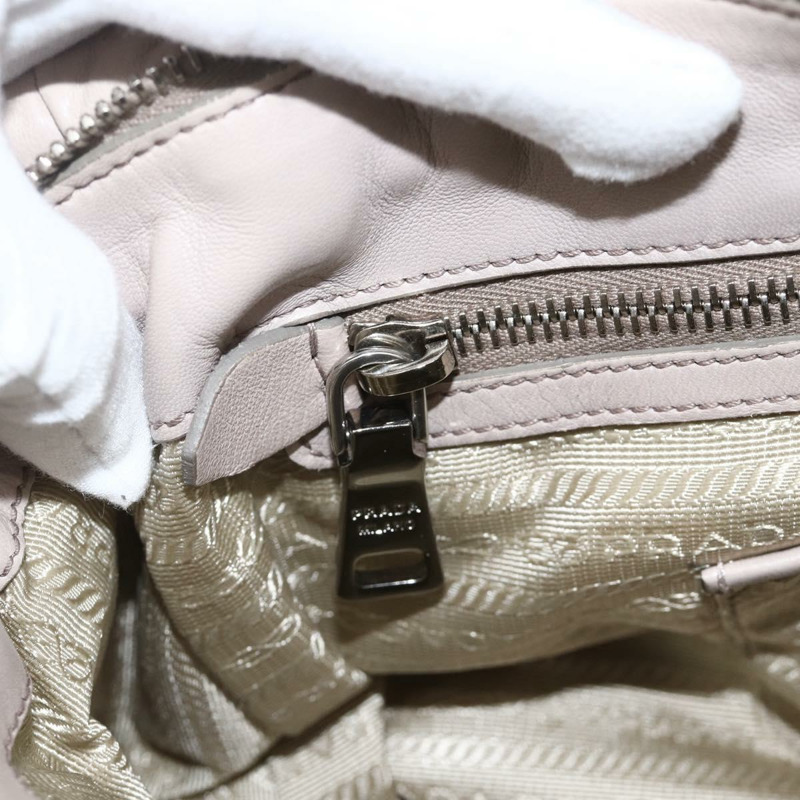 【日本直送】PRADA 納帕皮革手提包 2way 灰色銀色 Auth ka3377V-24